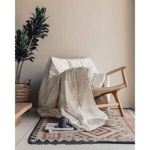 Baloo Weighted Blanket for Adults 12 lb Throw Pebble White, 42"x72"